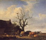 A Farm with a Dead Tree VELDE, Adriaen van de